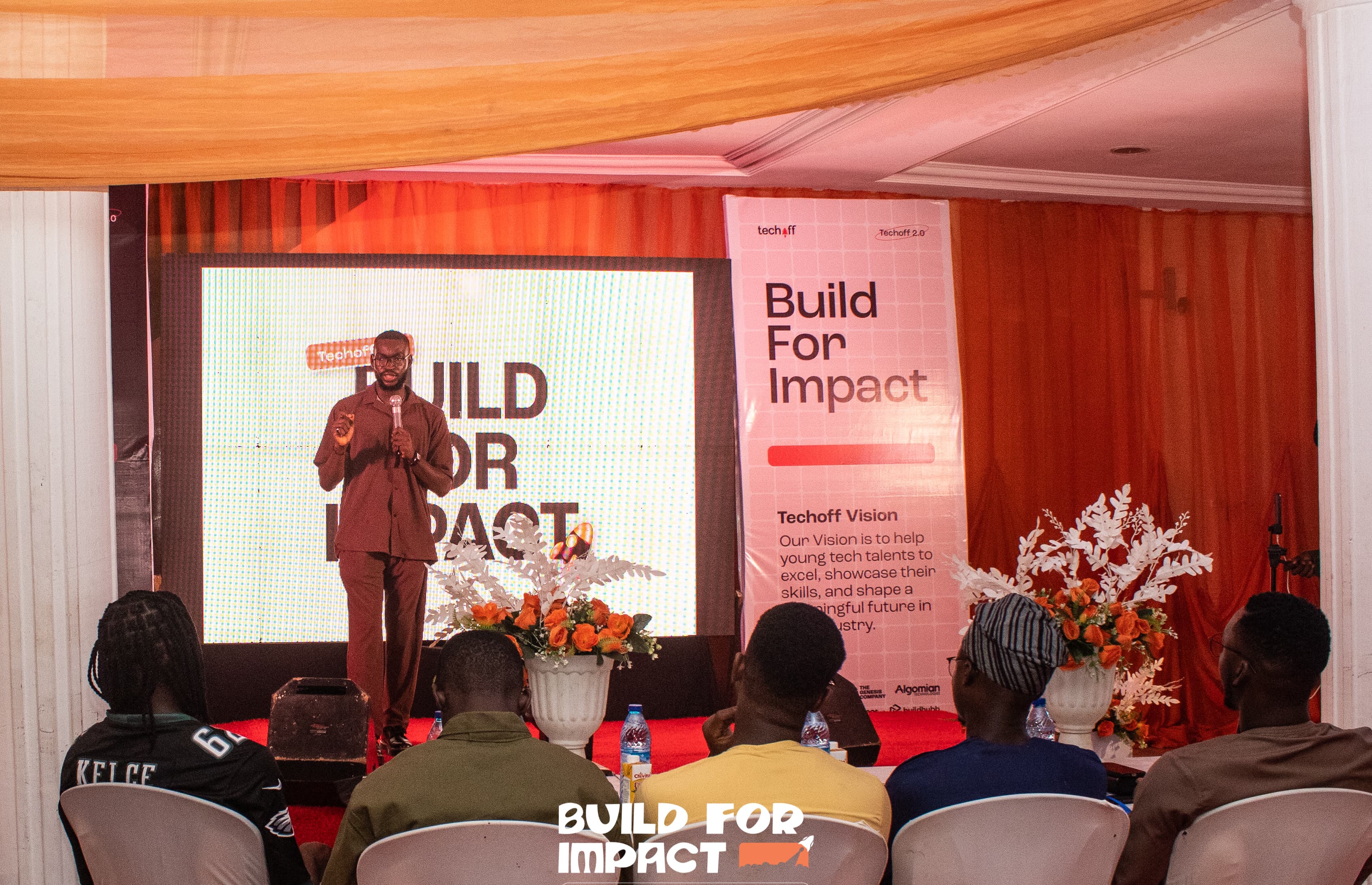 Concert crowd with stage lights